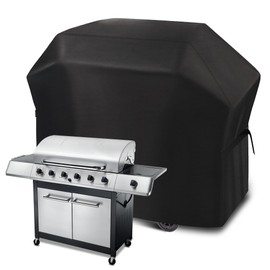 Funshot Barbecue Cover, Weatherproof Gas Grill Tarpaulin, Large BBQ Grill Cover, Waterproof, 420D Oxford Fabric, Gas Grill Cover, Protective Cover, UV-Resistant, Tear-Resistant, 183 x 66 x 130 cm