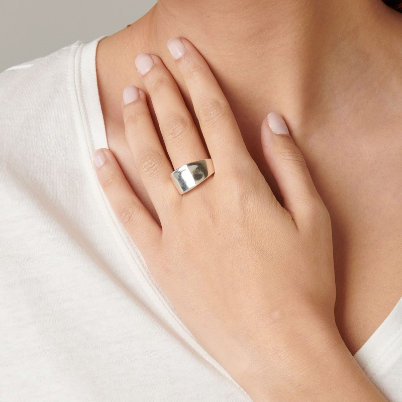 UNOde50 Sterling Silver Plated Metal Ring, Sterling Silver Plated Alloy