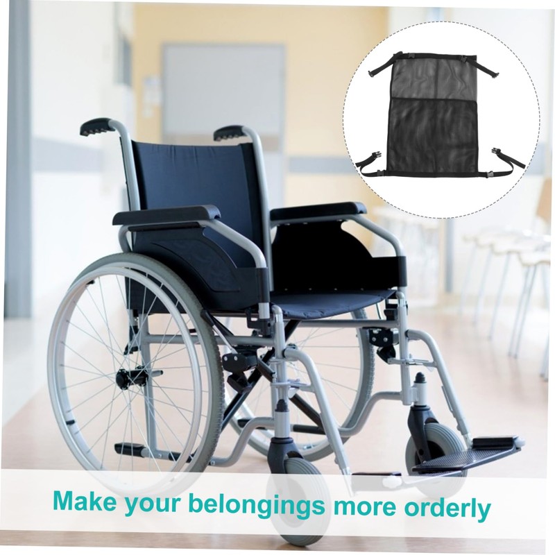 Healeved Oxygen Cylinder Holder Bag for Wheelchair Adjustable Straps Mesh