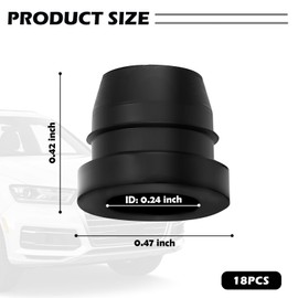 Figpade 18PCS Car Brake Bleeder Caps,Soft Grease Fitting Caps to Protect Brake Bleeder Screw from Dust,EPDM Car Accessories Grease Zerk Cap for Most Cars/SUVs Brakes Bleeders Screw