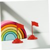 KOMBIUDA 60Pcs Miniature Plastic Flags for Sand Table Small National