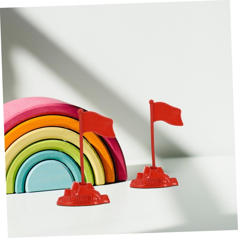 KOMBIUDA 60Pcs Miniature Plastic Flags for Sand Table Small National