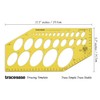 Traceease Geometric Drafting Isometric Ellipse Template Drawing Stencil, Designing Template
