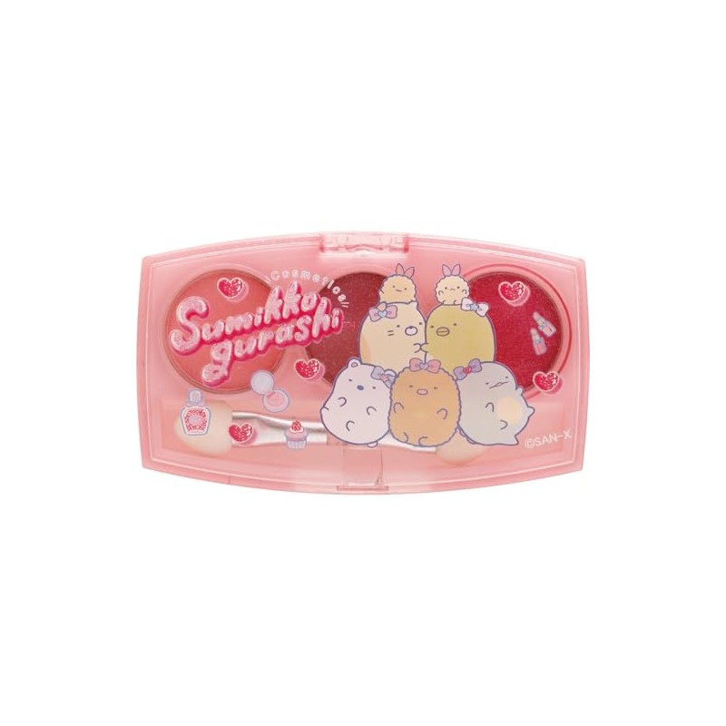 San-X FE41201 Sumikko Gurashi Lipstick & Eye Shadow Set, Pink,