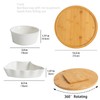 Rotatable Lazy Susan Party Serving Tray, 12 Inch Ceramic Divided