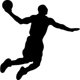 'Basketball Player' Rubber Stamp - Unmounted Design for Crafting & Scrapbooking, A7 (RS00013543)