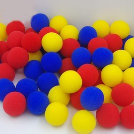 MOMOMAGE 10 Pcs Super Soft Sponge Balls 3.5 cm Magic Tricks Appear Vanish Magic Balls Close up Stage Street Illusions Gimmick Magic Classic Toys (Mix-colored)