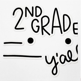 Decal Stickers of 2Nd Grade Yall Premium Indoor (No Waterproof) Vinyl Decal Stickers for Laptop Phone Accessory Helmet Car Window Mug Tuber Cup Door Wall Decoration ANDVER3f88330BL