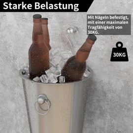 Vista Hooks Stainless Steel SUS304 Coat Hooks Silver Coat Hooks Heavy Duty Wall Hooks Towel Hooks for Drilling for Wall, Bathroom, Kitchen, Bedroom, 4 Packs