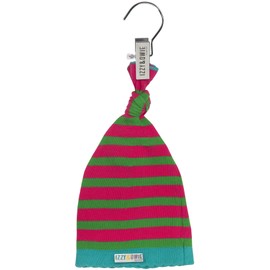 Pavilion Gift Company Izzy & Owie 0-12 Month Pink & Green Striped Hat