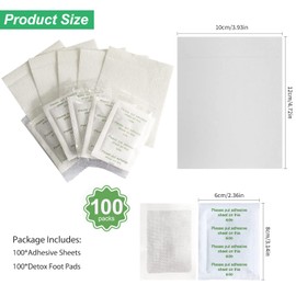 Detoxification Plasters Feet, 100 Pieces Detox Foot Plasters, Detox Plasters, for Stress Relief and Deep Sleep, Promotes Blood Circulation