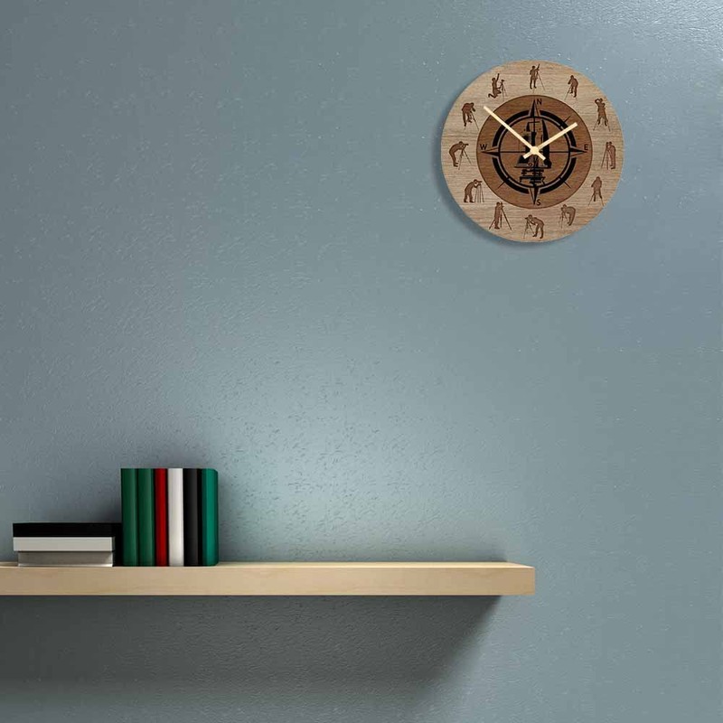 Geek Alerts Surveyor Profession Construction Work Wall Clock Engineer Home