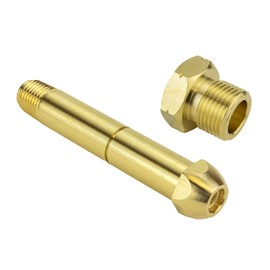 SÜA® - Nut and Nipple replacement for Acetylene and Propane Regulators CGA-510 - Nipple length: 3-1/2'' - Regulator side thread: 1/4'' NPT - 500 PSI