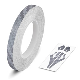 CARBON FIBER GREY, 1/4" | 6mm, Self-Adhesive Vinyl Pin Stripe Line Decal Sticker Tape, Length 32ft | 9.80m, Suitable for Cars, Vans, Motorcycles, Bikes, Models, Tuning & Styling, and much more