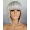 KIMS WIGS LIGHT SILVER GREY LADIES WOMENS HEAT RESISTANT SHORT