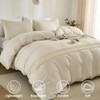 WONGS BEDDING Beige Duvet Cover Set King Bohemian Tassle Bedding