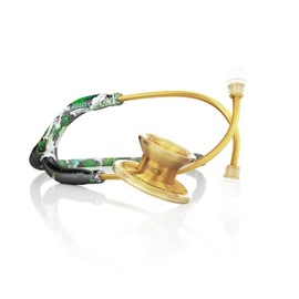MDF LoSace/Gold MD One Epoch Lightweight Titanium Stethoscope, Adult, LoSace Tube, Gold Chestpieces-Headset, MDF777TLSK