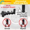 Set of 32, 9/16-18 Spline Wheel Lug Nuts with Socket