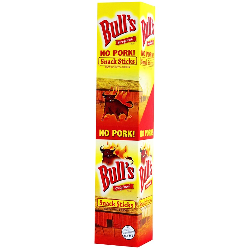 Bull's Original 0.9oz Snack Sticks – 24 Count Box (Made