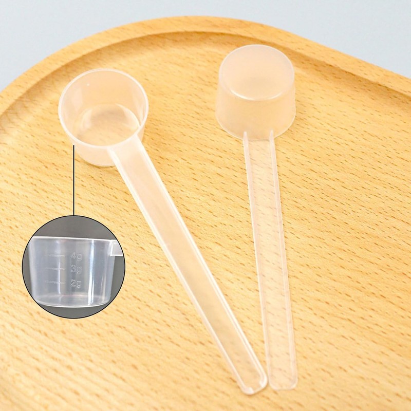 Reusable Plastic Measuring Spoons, 6 PCS, 5g, Transparent, Durable Kitchen
