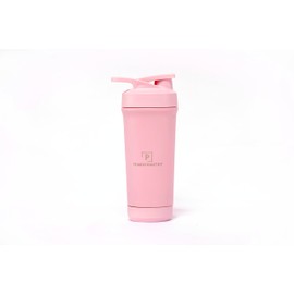 Peaksymmetry Stainless Steel Protein Shaker White (Pink)
