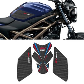 FOR SV650 SV650X SV650X SV650 sv650x 2025 2024 2023 2022 2020-2016 Motorcycle Fuel Tank Pad Protective Sticker Decal Gas Knee Pad Traction Pad Fuel Tank Pad Protector Fixed Anti-Slip Waterproof Fuel