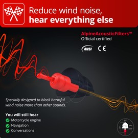 Alpine MotoSafe Race [Edición Oficial MotoGP] – Tapones reutilizables para motocicleta para reducción de ruido del viento – Filtro ultra suave y cómodo protección auditiva para carreras de motor, turismo y equitación, 1 par