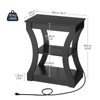 MAHANCRIS End Table with Charging Station, Side Table with USB