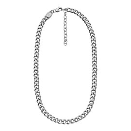 Fossil Men's Stainless Steel Silver-Tone Bold Chain Necklace, Color: Silver (Model: JF04614040)