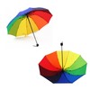 YUEMING Umbrella Windproof Compact Travel Umbrella, Rainbow Umbrella 10 Rib,