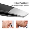 Brencco Precision Tweezers Set of 4 Stainless Steel Professional Eyebrow