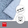PANA Fluffy Toilet Mat with Cut-Out Chenille Bath Mat in