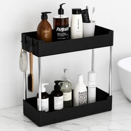 Bathroom Countertop Organizer Shelf for Skincare and Toiletry Storage – Two-Tier Elevated Rack for Neat Vanity Organization