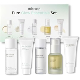 mixsoon Pure Glow Essentials Set - Kit Facial de Viaje de 5 Pasos