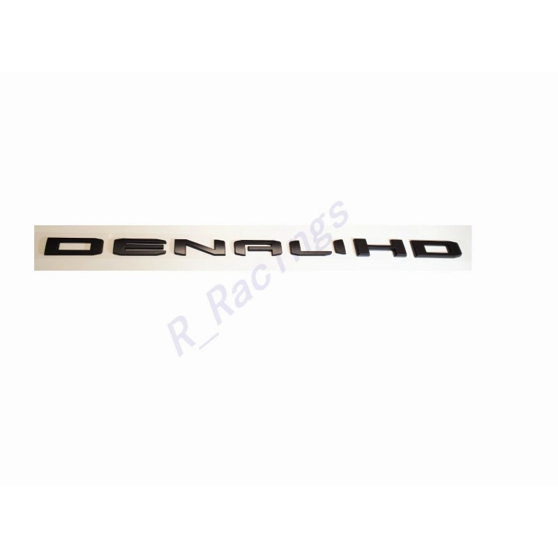 GMC 2pcs New Matte Black DENALI HD Emblems Letters Fit
