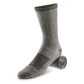 Guide Gear HuntRite Mens Crew Socks Merino Wool Blend, Moisture Wicking, Long, Calf, Mid-High Socks, 6 Pairs