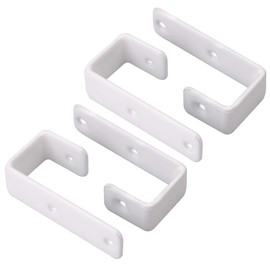 Mxfans 4pcs White 7 Shape Bunk Bed Ladder Hook Bedroom Interior Clearance 2.5cm Model D0704