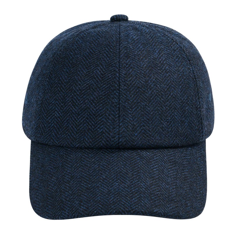 BOTVELA Gorra de béisbol de lana para hombre, ajustable, sin