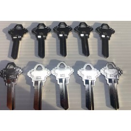 10 PACK OF BLANK SILVER HOUSE KEY BLANKS-Uncut NEW SCHLAGE SC-1