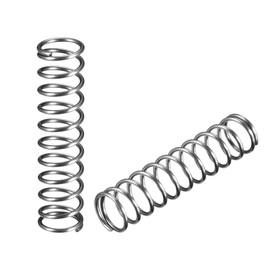 uxcell Wire Diameter 0.05", OD 0.47", Free Length 2" Spring Steel Coil Extended Compressed Spring 10pcs