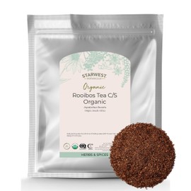 Starwest Botanicals Rooibos Tea Organic - Red Rooibos Herbal Tea Loose Leaf, Caffeine Free, Source of Antioxidants, Cut & Sifted, Certified Kosher, Non GMO - Bulk 1 lb Bag