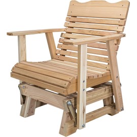 Kilmer Creek 2' Natural Cedar Porch Outdoor Glider, Amish Crafted
