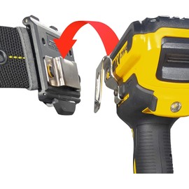 Lzdrason Tape Measure Holder, Drill Holster, Drill Holder for Belt, Tactical Cordless Tool Belt Clip Holder, Tape Measure Holster with Belt Clip Hook, 1Pack