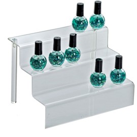 Azar 326046 9-Inch W by 6.25-Inch D Three-Tier Acrylic Step Display