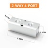 GASHER Aluminum Air Manifold 2 Way 4 Port Pneumatic Air