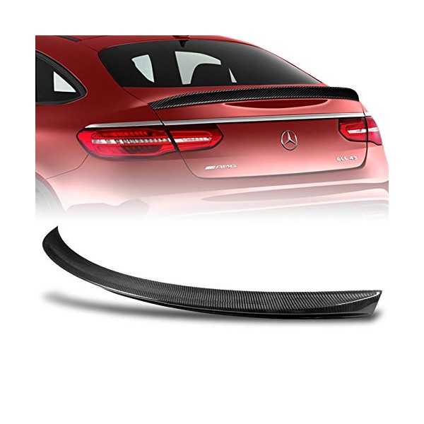 HYPERSPEED Real Carbon Fiber Trunk Spoiler Wing Lip kit Rear