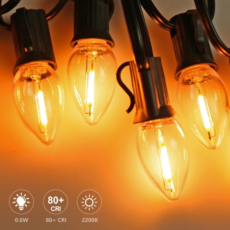 KGC 8Pack LED Night Light Bulbs, C7 Shatterproof Replacement Led