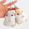 Hamster Keychains, Mini Plush Animal Charms Keyrings, Stuffed Backpack Handbag