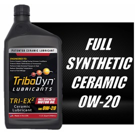 TriboDyn TRI-EX2 Synthetic Motor Oil with Ceramic Coating (0W-20, 1 Quart)