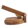 GRIRIW 1Pc Wooden Dumpling Wrapper Presser Tool for Kitchen Manual